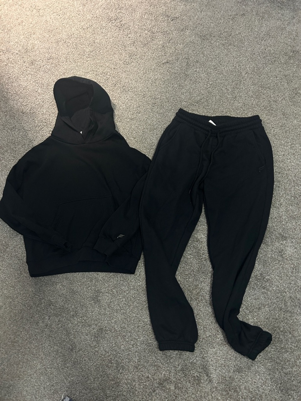 Black Hoodie and Sweatpants Set